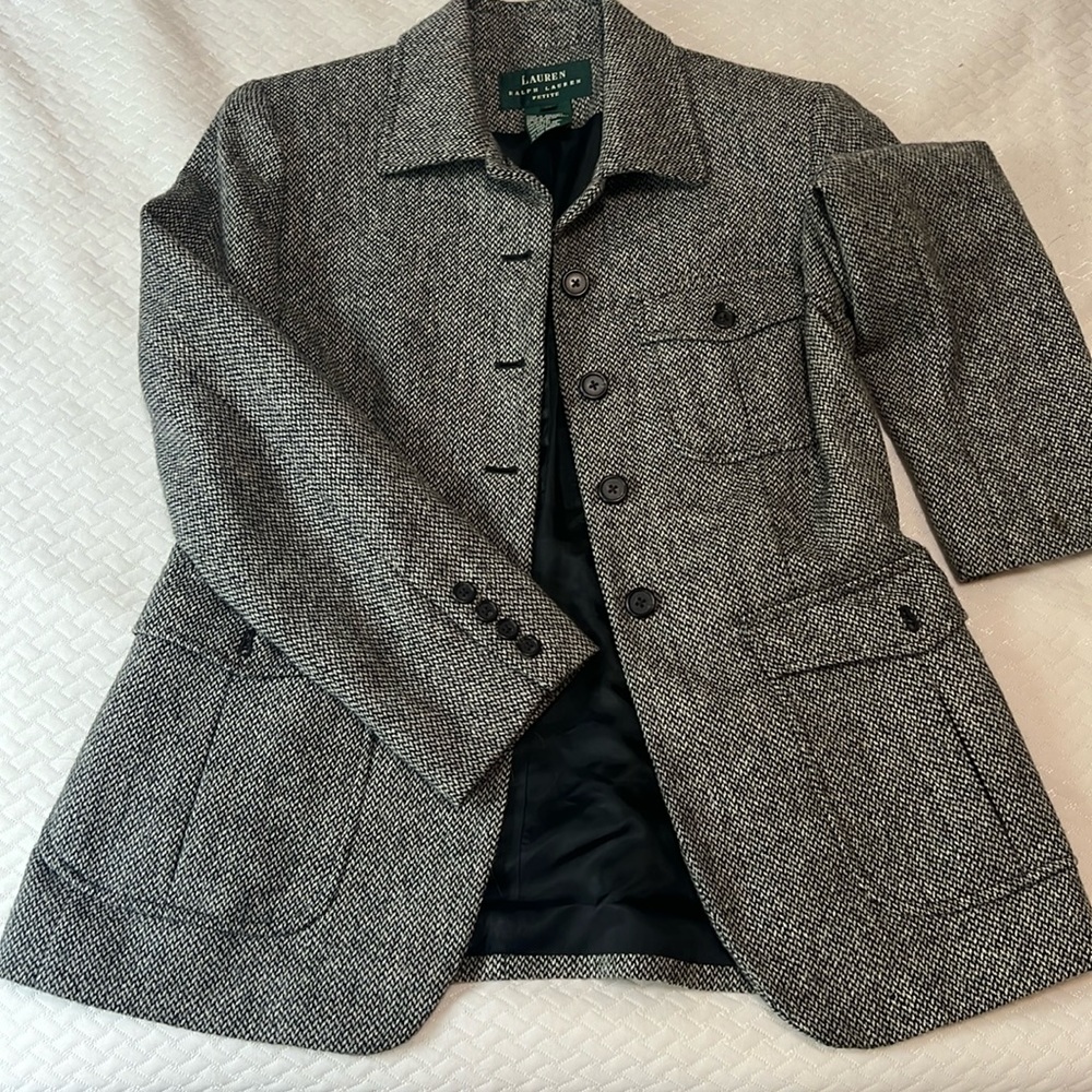 Lauren Ralph Lauren Jacket 100% Pure New Wool, Woolmark size 8 petite